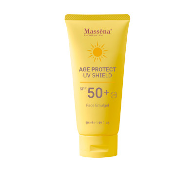 MASSENA Age Protect UV Shield SPF 50+ UVA Сонцезахисний емульгель для обличчя, 50 мл